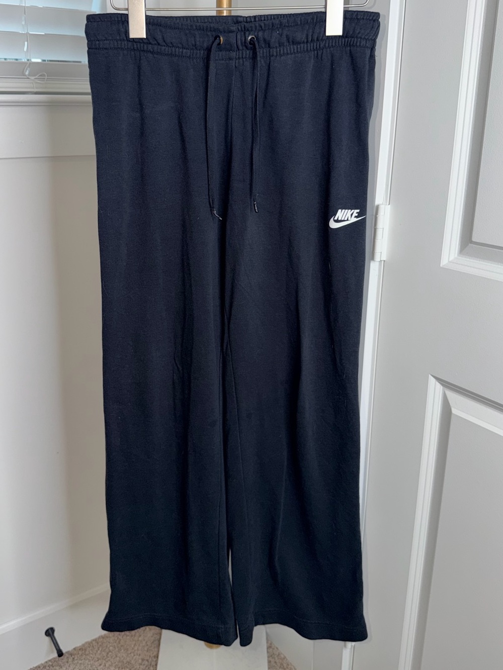 229. Nike Black Sweatpants with White Swoosh
